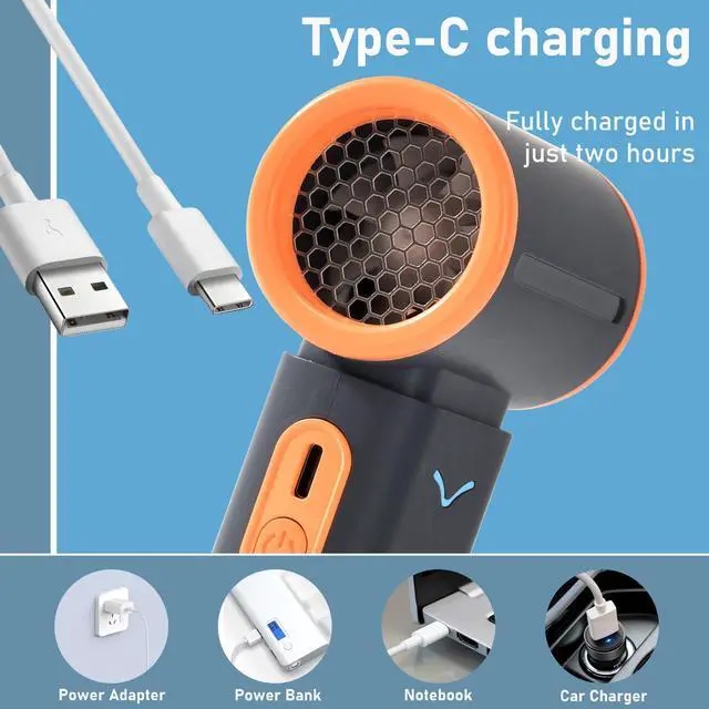 Alt view image 4 of 7 - Portable Handheld Turbo Fan Rechargeable - 3000mAh Mini Personal Fan, 20H Max Cooling Time, 5-Speed Wind, Small Pocket Fan for Travel, Outdoor, Beach Vacation, Office & Camping (Black)