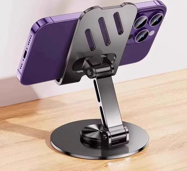 Alt view image 2 of 4 - Multi-Angel Adjustable 360° Rotation Metal Phone Stand