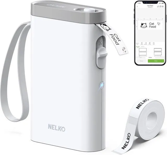 Main image of P21 Label Maker Machine with Tape, Bluetooth Label Printer, White