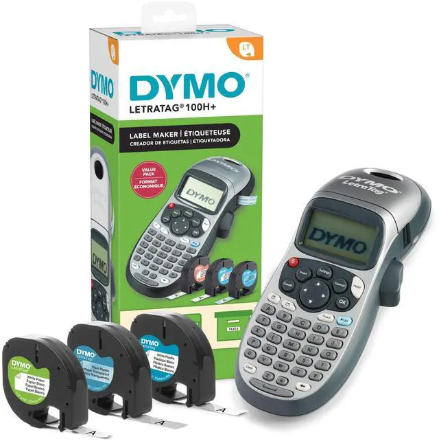 Main image of Label Maker Machine with 3 Tapes - 100H LetraTag Handheld, Includes 3 LT Label Tapes, Perfect for Home & Office Organization