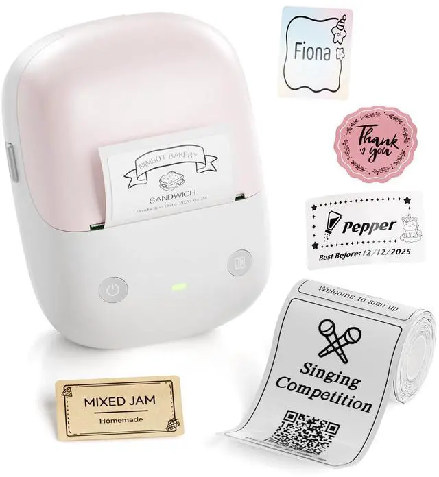 Main image of B2 Label Maker, 2 Inch Portable Thermal Label Printer, Pink