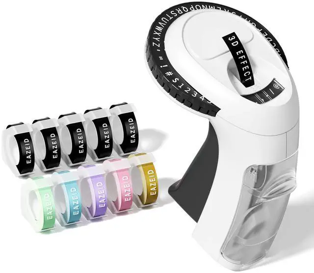 Main image of Embossing Label Maker Machine, Vintage 3D Embossed Label Maker with 10-Roll Color Waterproof Tapes, Retro Manual Embosser for Scrapbook Supplies, Junk Journal Kit, Home Office DIY Crafting