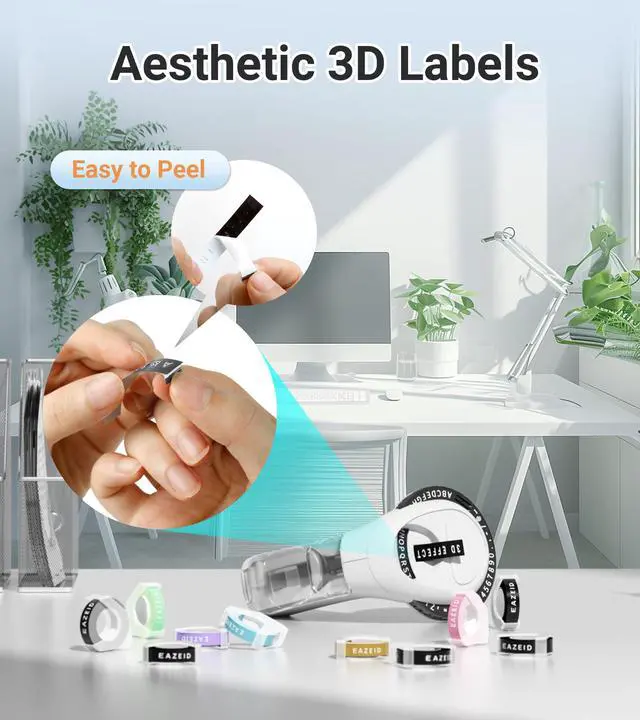 Alt view image 6 of 7 - Embossing Label Maker Machine, Vintage 3D Embossed Label Maker with 10-Roll Color Waterproof Tapes, Retro Manual Embosser for Scrapbook Supplies, Junk Journal Kit, Home Office DIY Crafting