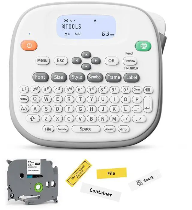 Main image of TD210 Bluetooth Handheld Label Maker Machine with 1 Tape, Portable Label Printer QWERTY Keyboard, for Home, Office, Warehouse Organization