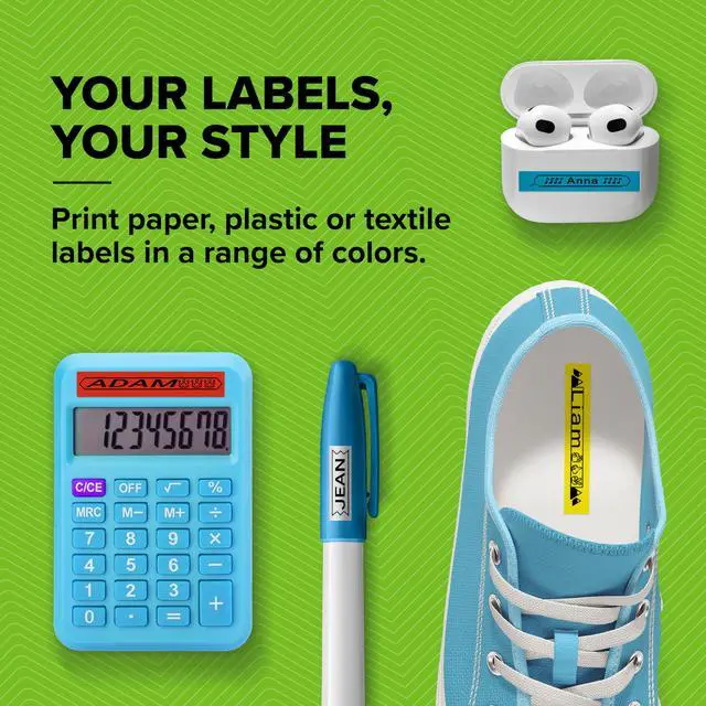 Alt view image 4 of 7 - LetraTag 200B Bluetooth Compact Label Maker, Value Pack, Wireless Connection to iOS and Android, Includes 3 Assorted Label Tapes