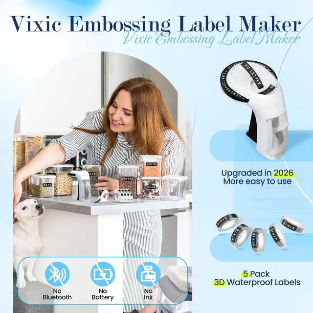Alt view image 2 of 7 - Embossing Label Maker, Embossed Retro Embosser, Emboss Label Makers