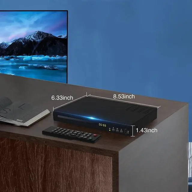 Alt view image 3 of 7 - Blu Ray DVD Player, 1080P Home Theater Disc System, Play All DVDs and Region A 1 Blu-Rays, Support Max 128G USB Flash Drive + HDMI/AV/Coaxial Output + Built-in PAL/NTSC with HDMI/AV Cable