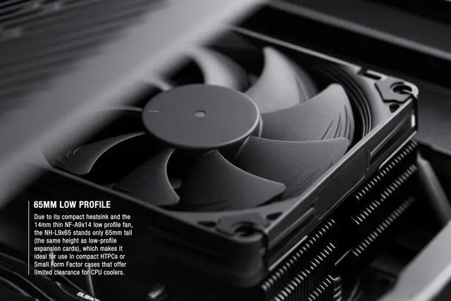 Alt view image 5 of 7 - NH-L9x65 chromax.Black, Premium Low-Profile CPU Cooler (65mm, Black)