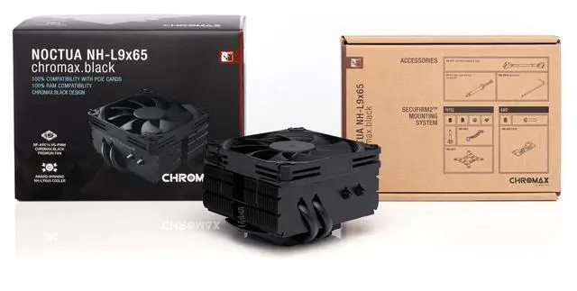 Alt view image 4 of 7 - NH-L9x65 chromax.Black, Premium Low-Profile CPU Cooler (65mm, Black)
