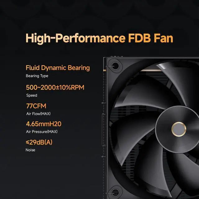 Alt view image 5 of 7 - Iota A62 AM5 Air CPU Cooler with Digital Display for High Performance Build