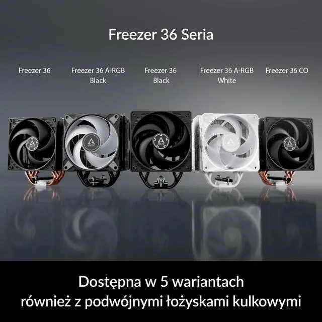Alt view image 7 of 7 - Freezer 36 A-RGB - Single-Tower CPU Cooler with Push-Pull, Two Pressure-optimised 120 mm P Fans and ARGB Lighting, Fluid Dynamic Bearing, 2002000 RPM, 4 Heatpipes, incl. MX-6 Thermal Compound