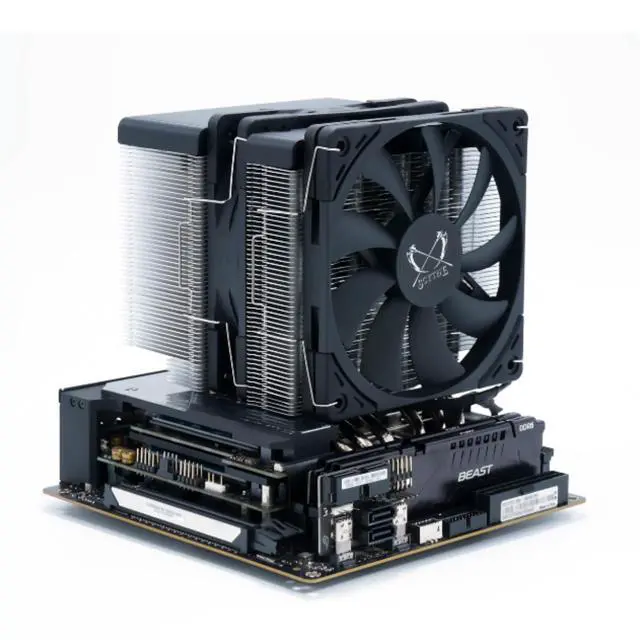 Alt view image 7 of 7 - Fuma 3 CPU Air Cooler, Intel LGA1700, LGA1151, AMD AM5/Ryzen 120mm, Dual Tower, Black Top Cover