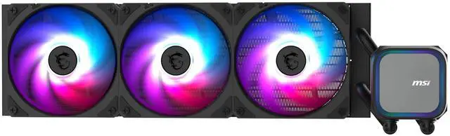 Main image of MAG Coreliquid A13 360 - AIO ARGB CPU Liquid Cooler - 360mm Radiator - LGA 1700/1851 / AM5/AM4 Compatible - Triple 120mm ARGB PWM Fans, Black