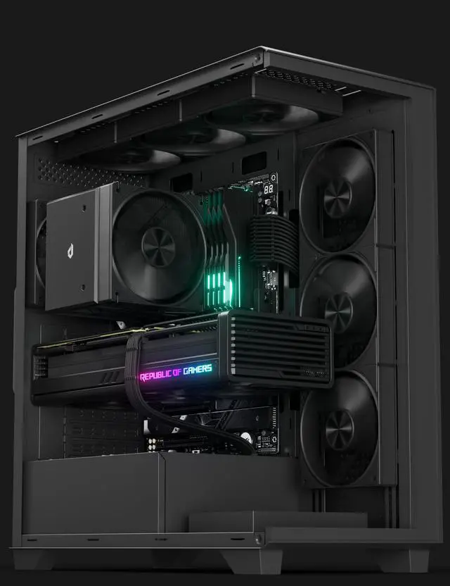Alt view image 7 of 7 - CPU Cooler Air, Dual Tower CPU Cooler with 120mm PWM Fan,6 Heat Pipes CPU Air Cooler for AM5/AM4/AM3, Cooler for PC Compatible with Intel LGA 1851/1700/1150/2011/2066/1151/1155/1156(Black)