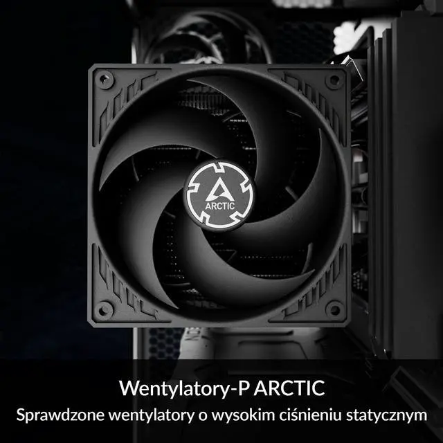 Alt view image 6 of 7 - Freezer 36 (Black) - Single-Tower CPU Cooler with Push-Pull, Two Pressure-optimised 120 mm P Fans, Fluid Dynamic Bearing, 2001800 RPM, 4 Heatpipes, incl. MX-6 Thermal Compound