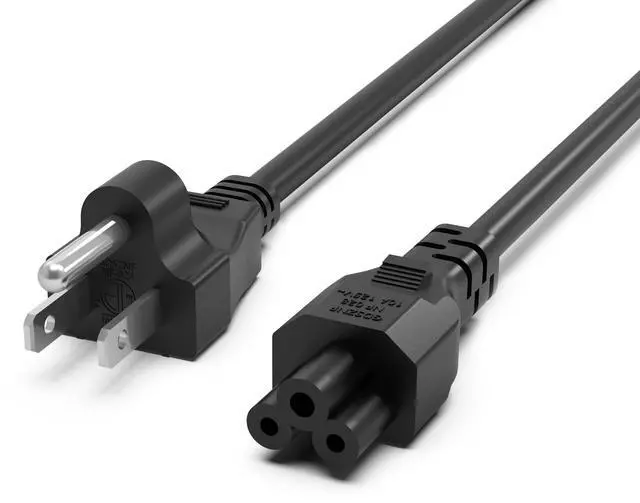 Main image of 4FT 3-Prong C5 AC Power Cord, Universal Replacement Cable