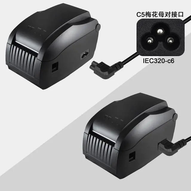 Alt view image 4 of 7 - 90 Degrees 3 Prong AC to IEC320 C5 Power Cord,10A 125V Down Angle NEMA 5-15P to 3-Slot Mickey Mouse Universal Power Cable for Notebook Computers, TV, Monitors-4.9Ft (Black-Right C5)