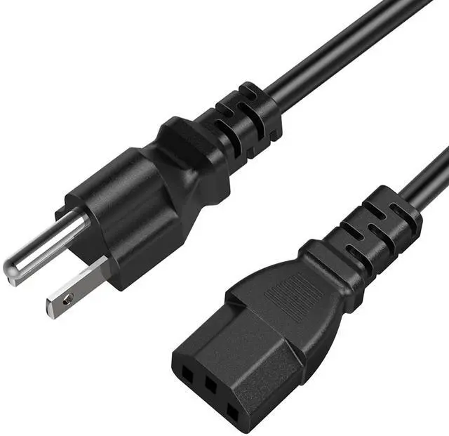 Main image of Compatible with HP, Dell, Acer, Asus, Lenovo, 5ft Universal Laptop Power Cord & 3 Prong AC Cable for Desktop PC, Monitor, Printer