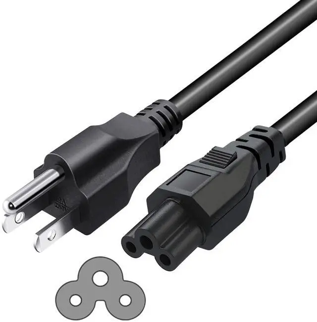 Main image of 3 Prong AC Power Cord for LG Plasma Smart TV 32" 39" 40" 42" 44" 47" 49" 50" 55" 60" 65" 75" Inch TV, Laptop Power Cord for Dell HP LG Lenovo Asus Acer Toshiba Sony Notebooks, Monitor C5 Power Cable