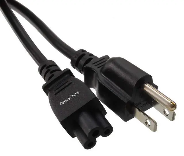 Alt view image 2 of 4 - 5-Pack 1ft 3-Prong Laptop/Notebook Short AC Power Cable, NEMA 5-15P to IEC-60320-C5 Plugs, PC-10801-5