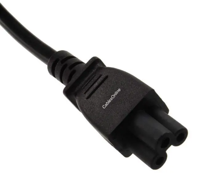 Alt view image 4 of 4 - 5-Pack 1ft 3-Prong Laptop/Notebook Short AC Power Cable, NEMA 5-15P to IEC-60320-C5 Plugs, PC-10801-5