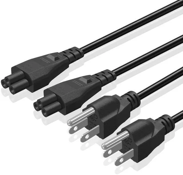 Main image of 3 Prong AC Laptop Power Cord, IEC C5 to NEMA 5-15P, 6FT Cable