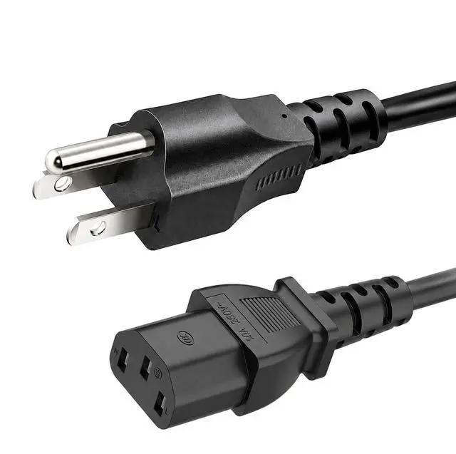 Main image of 3 Prong AC Power Cord Universal Power Cable 125V/18AWG NEMA 5-15P to C13 for Dell HP LG Lenovo Asus Acer Toshiba Sony Laptops/Notebooks, Treadmill, Monitors, Printers, Scanners Power Cable Cord 3.3FT