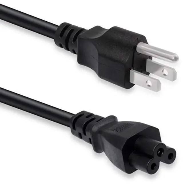 Main image of 3 Prong AC Laptop Power Cord 6 Feet Universal Power Cable for Dell HP LG Lenovo Asus Acer Sony Laptops/Notebooks, Monitors, Printers, Scanners NEMA 5-15P to C5 10A 125V 18AWG Laptop Power Brick Cord
