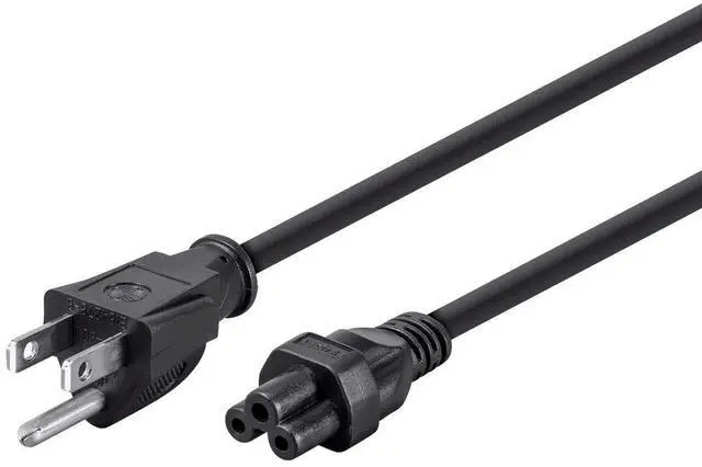 Main image of Power Cord - NEMA 5-15P to IEC-320-C5, 18AWG, 7A/125V, SVT, 3-Prong, 6ft, Black
