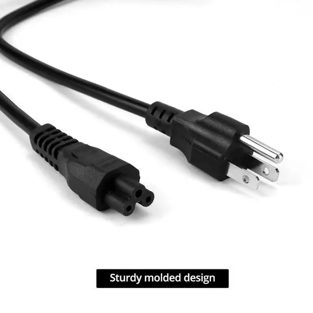 Alt view image 3 of 7 - 3 Prong AC Laptop Power Cord- 6FT, 125V,18AWG NEMA 5-15P to IEC 60320 C5 for Laptops, TVs, Printers, 2 Pack