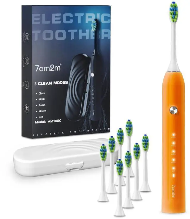 Main image of Sonic Electric Toothbrush for Adults&Kids, 8 Brush Heads&Travel Case