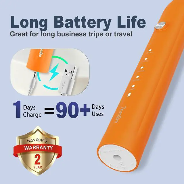 Alt view image 6 of 6 - Sonic Electric Toothbrush for Adults&Kids, 8 Brush Heads&Travel Case