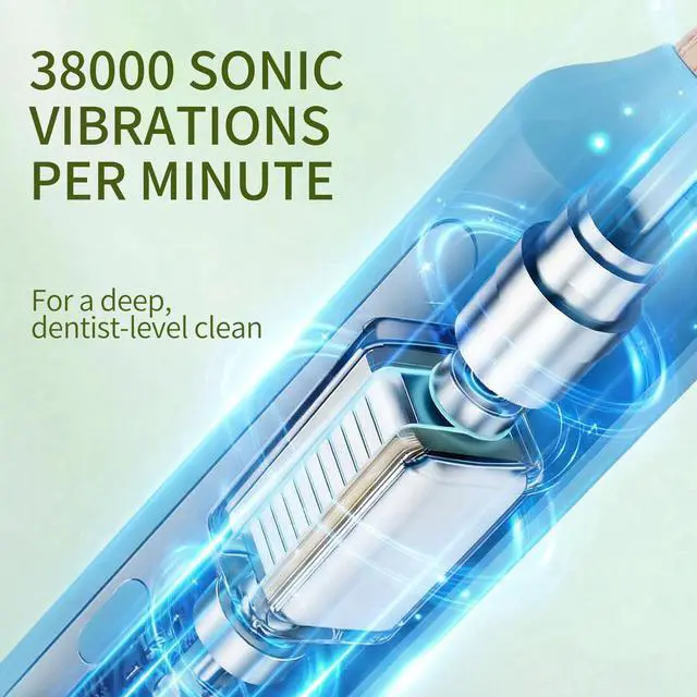 Alt view image 5 of 7 - Sonic Electric Toothbrush with Bamboo Heads, Light Blue