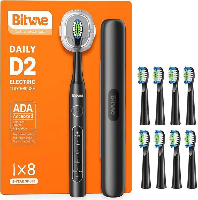 Main image of ADA Accepted Electric Toothbrush, 60-Day Battery Travel Toothbrush