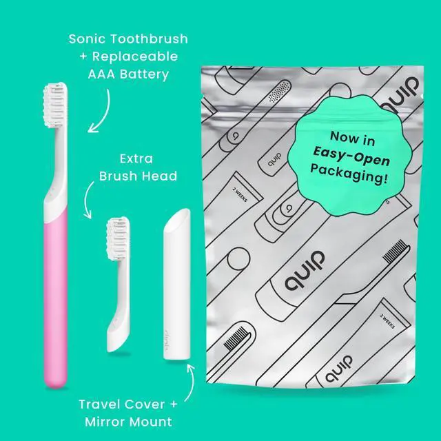 Alt view image 7 of 7 - Sonic Toothbrush for Adults with Timer - Includes Extra Brush Head and Travel Cover Mount - Electric, Soft Bristle Refill Head, Plastic Handle, 3 Month Battery Life - Travel Toothbrush - Magenta