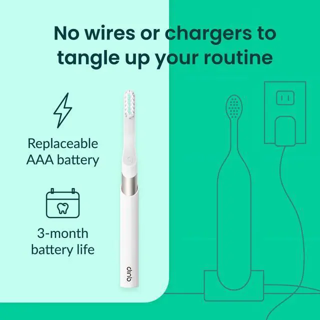Alt view image 3 of 7 - Metal Sonic Electric Toothbrush for Adults - Time Travel & Soft Bristles with Travel Case & Replacement Brush Head - 3 Month Battery Life, Moonlight Champagne