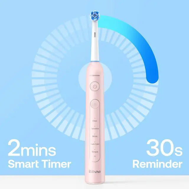 Alt view image 6 of 7 - R2 Rotating Electric Toothbrush for Adults with Pressure Sensor