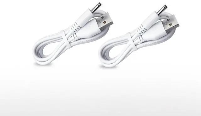 Alt view image 4 of 4 - USB Charging Cord, DC Charger Cable for Aquasonic Icon, COSLUS C30 & Rtauys M5 Sonic Rechargeable Toothbrush - 2 Pack