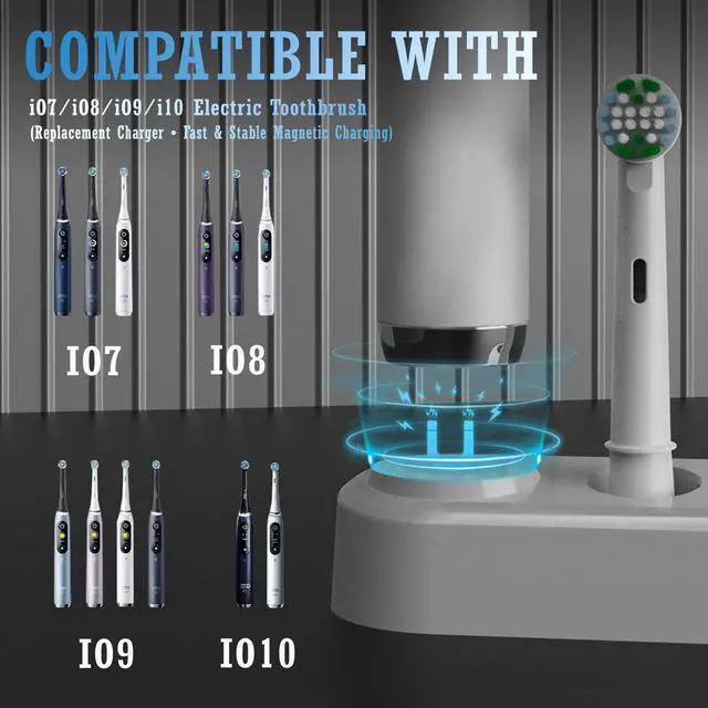 Alt view image 2 of 7 - Magnetic Charger for Oral-B iO Series 7/8/9/10 Electric Toothbrush