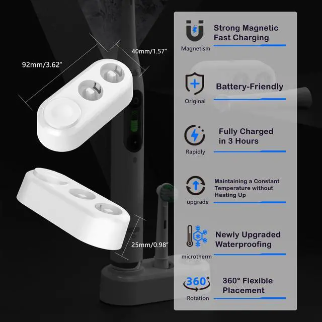 Alt view image 5 of 7 - Magnetic Charger for Oral-B iO Series 7/8/9/10 Electric Toothbrush