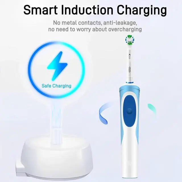 Alt view image 3 of 7 - Oral B IO Compatible Charging Base - Portable OEM Replacement for Braun Oral B Electric Toothbrush IO 3 4 5 6