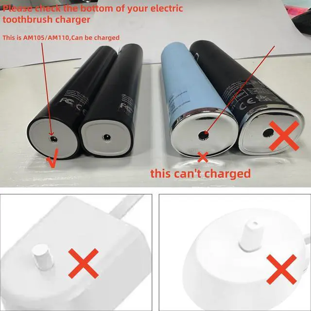 Alt view image 3 of 5 - USB Charger for 7AM2M AM105/AM110 Electric Toothbrush (Not for 7AM2M AM100 AM101 AM103), USB Charger Base for Fairywill/Bitvae/Dnsly/Vekkia/Gloridea/Sboly/Electric Toothbrush