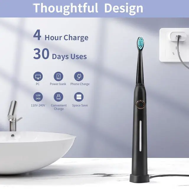 Alt view image 5 of 6 - USB Charger for 7AM2M AM105/AM110 Electric ToothbrushNot for 7AM2M AM100 AM101 AM103, USB Charger Base for Fairywill/Bitvae/Dnsly/Vekkia/Gloridea/Sboly/Electric Toothbrush