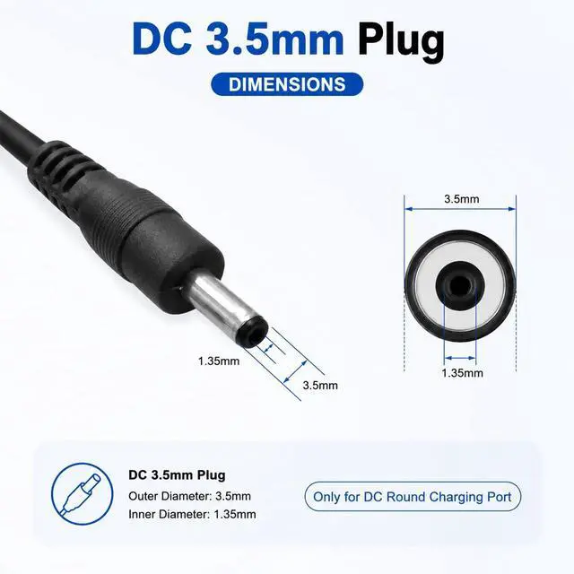 Alt view image 3 of 5 - Replacement USB Charger Cable Compatible with Bitvae D2 R1 R2 S2 Electric Toothbrush, Compatible with Select Fairywill, Vekkia and Mornwell Models, 1M Portable Charging Cord, Black (2-Pack)
