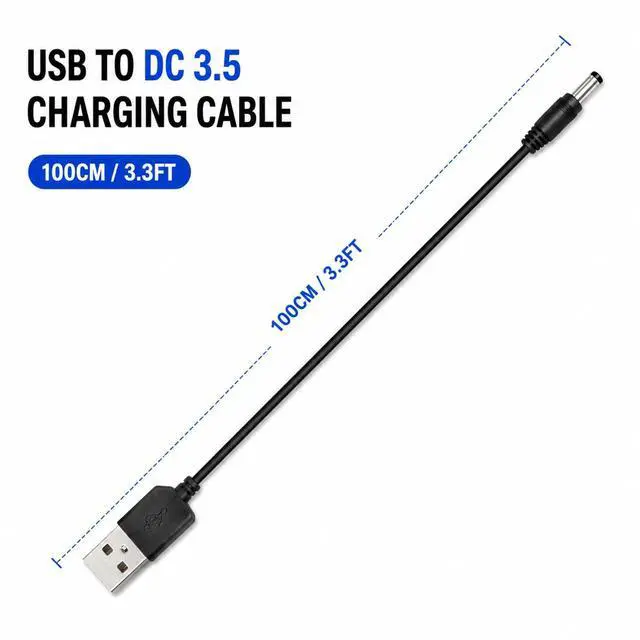 Alt view image 5 of 5 - Replacement USB Charger Cable Compatible with Bitvae D2 R1 R2 S2 Electric Toothbrush, Compatible with Select Fairywill, Vekkia and Mornwell Models, 1M Portable Charging Cord, Black (2-Pack)