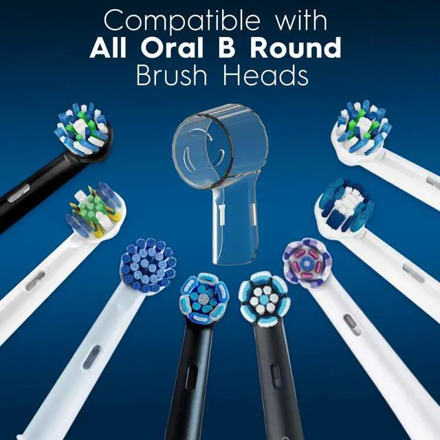 Alt view image 2 of 7 - 6 Pack Toothbrush Heads Dustproof Cover Compatible with Oral B, Fits for Oral-B iO Series, Pro 1000, 1500, 5000, 7500 Electric Toothbrush, Protects Brush Head and Convenient Travel