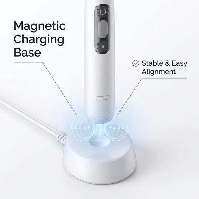 Alt view image 4 of 7 - Replacement Charger for Braun Oral-B iO Series 7 8 9 Toothbrush, Magnetic Travel Charger Model 3768, 110-240V Worldwide Power Adapter