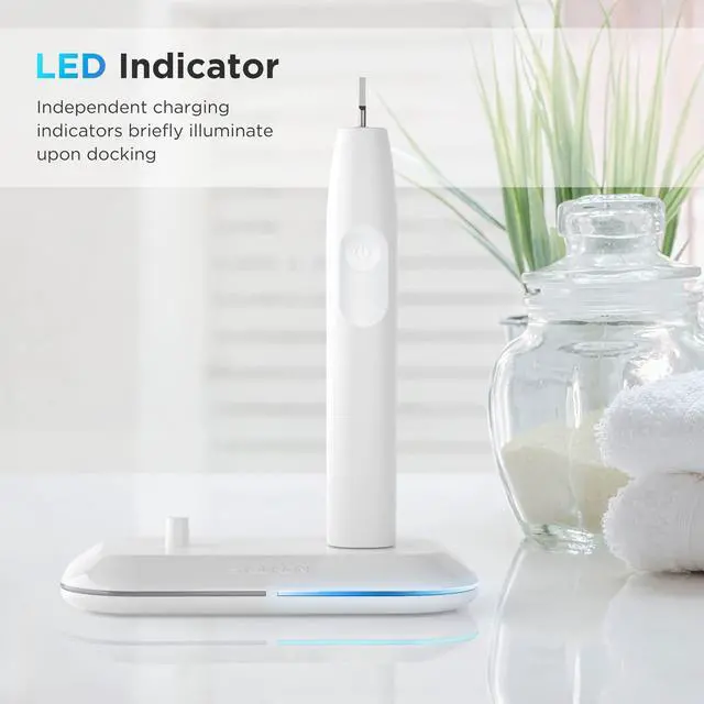 Alt view image 4 of 7 - 2-in-1 Dual Toothbrush Charger Compatible with Oral B Electric Toothbrushes, Replacement for 3757 - Works with Braun OralB Pro Advantage Smart Genius Vitality iO and Kids Models