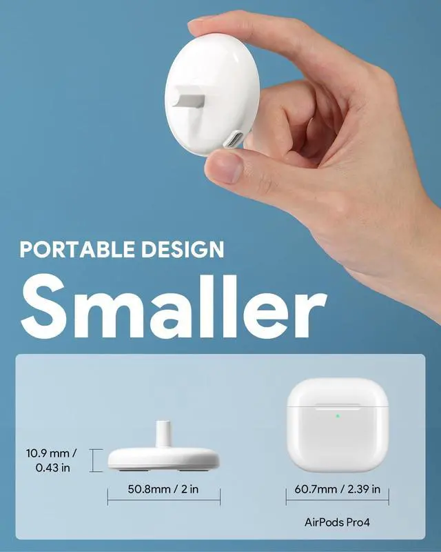 Alt view image 2 of 7 - Induction Type C Charger Compatible with Oral-B Braun Electric Toothbrushes
