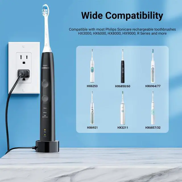 Alt view image 2 of 7 - Charger Base Compatible with Philips Sonicare Electric Toothbrush HX6100